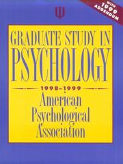 Cover of: Graduate Study in Psychology 1998-1999: With 1999 Addendum (Graduate Study in Psychology)