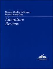 Cover of: Nursing Quality Indicators Beyond Acute Care: Literature Review