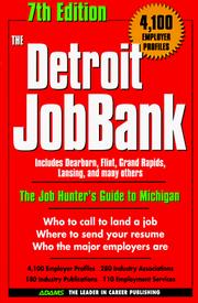 Cover of: The Detroit Jobbank by The Editors of Adams Media