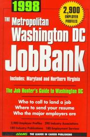 Cover of: 1998 The Metropolitan Washington Dc Jobbank (Jobbank Series)