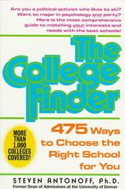 Cover of: The college finder