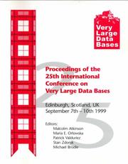 Cover of: Proceedings of the 25th International Conference on Very Large Data Bases (Proceedings of the International Conference on Very Large Databases (Vldb)) by 