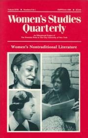 Cover of: Women's Nontraditional Literature (Women's Studies Quarterly)