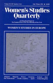Cover of: Women's Studies in Europe (Women's Studies Quarterly)