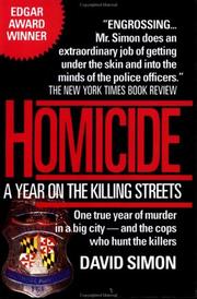 Cover of: Homicide: A Year on the Killing Streets