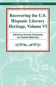 Cover of: Recovering the U.S. Hispanic Literary Heritage, Volume VI
