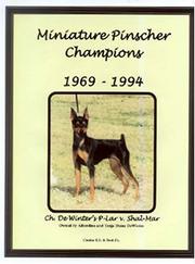 Cover of: Miniature Pinscher Champions, 1969-1994