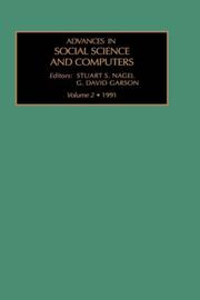 Cover of: Advances in Social Science and Computers: 1991 (Advances in Social Science and Computers)