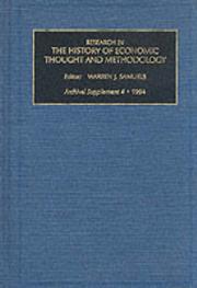 Cover of: Research in the History of Economic Thought and Methodology by Warren J. Samuels