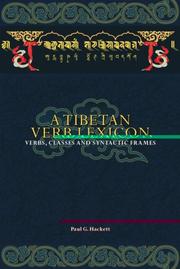 Cover of: A Tibetan Verb Lexicon: Verbs, Classes and Syntactic Frames