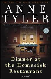 Cover of: Dinner at the Homesick Restaurant by Anne Tyler