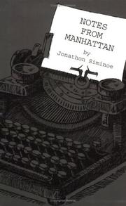 Cover of: Notes from Manhattan by Jonathon Siminoe