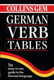 Cover of: Collins Gem German Verb Tables (Collins Gems)