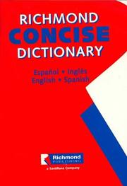 Cover of: Richmond Concise Dictionary : Spanish/English, English/Spanish