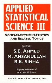 Cover of: Applied Statistical Science, III: Papers in Honor of A.K.Md.E. Saleh