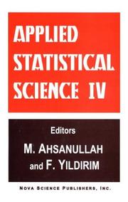 Cover of: Applied Statistical Science IV