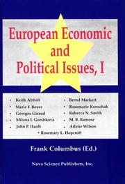 Cover of: European Economic and Political Issues, I