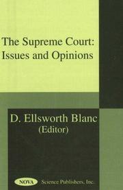 Cover of: The Supreme Court: Issues and Opinions