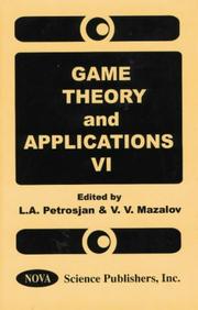 Cover of: Game Theory and Applications VI