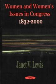 Cover of: Women and Women's Issues in Congress, 1832-2000 by Harold C. Relyea, Richard M. Nunno