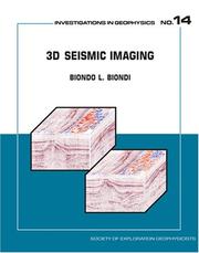 Cover of: 3D Seismic Imaging (Investigations in Geophysics, No. 14) by Biondo L. Biondi