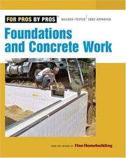 Cover of: Foundations and Concrete Work (Best of Fine Homebuilding)