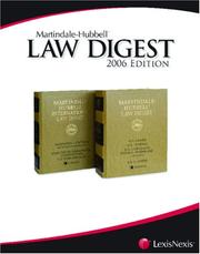 Cover of: Martindale-Hubbell Law Digest by Revision by Fennemore Craig, P.C., of Phoenix, Tucson and Nogales., Revision by Fennemore Craig, P.C., of Phoenix, Tucson and Nogales.