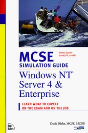 Cover of: MCSE Simulation Guide: Windows NT Server 4 and Enterprise (Covers Exam #70-068)