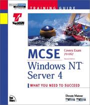 Cover of: MCSE Training Guide by Dennis Maione