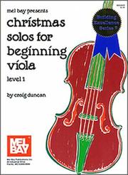 Cover of: Mel Bay Christmas Solos for Beginning Viola