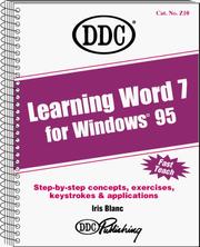 Cover of Learning Word 7 for Windows 95