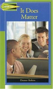 Cover of: It Does Matter (Carter High Chronicles Senior Year) by Eleanor Robins