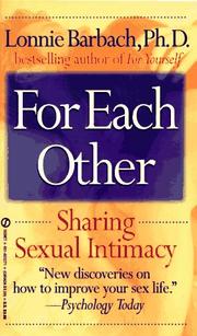 Cover of: For Each Other: Sharing Sensual Intimacy
