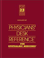 Cover of: Physicians' Desk Reference for Ophthalmic Medicines 2004 (Physicians' Desk Reference (Pdr) for Ophthalmic Medicines)