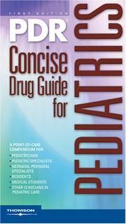 Cover of: PDR Concise Drug Guide for Pediatrics (Pdr Concise Drug Guide for Pediatrics)