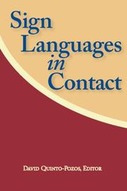 Cover of: Sign Languages in Contact (Sociolinguistics in Deaf Communities Series, Vol. 13)