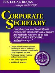 Cover of: Corporate Secretary