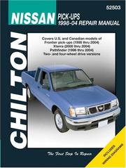 Cover of: Nissan Pick-ups: 1998-2004: Updated to include information on 2002-2004 models (Chilton's Total Car Care Repair Manuals)