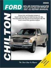 Cover of: Ford Pick-ups, Expedition & Navigator: 1997-2003: Updated to include information on 2003 models (Chilton's Total Car Care Repair Manual)