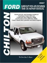 Cover of: Ford Super Duty Pick-ups/Excursion: 1999 through 2006 (Chilton's Total Car Care Repair Manual)