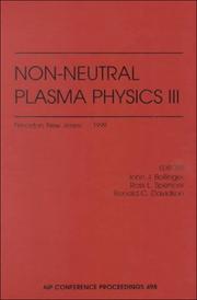 Non-neutral plasma physics III by Ronald C. Davidson
