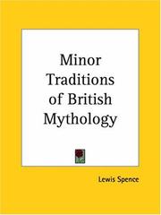 Cover of: Minor Traditions of British Mythology