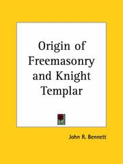 Cover of: Origin of Freemasonry and Knight Templar