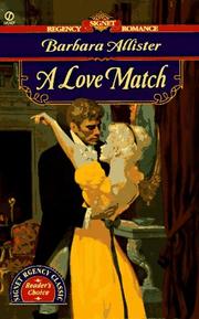 Cover of: A Love Match by Barbara Allister