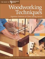 Woodworking Techniques by Editors of Woodworker's Journal