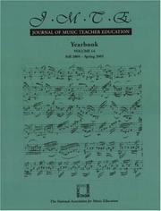 Cover of: Journal of Music Education Yearbook