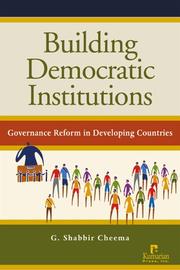 Cover of: Building Democratic Institutions: Governance Reform In Developing Countries