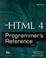 Cover of: The HTML 4 Programmer's Reference