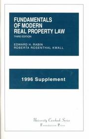 cover of Fundamentals of Modern Real Proberty Law, 1996 Supplement
