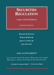 Cover of: Securities Regulation 2000: Cases and Materials (University Casebook)